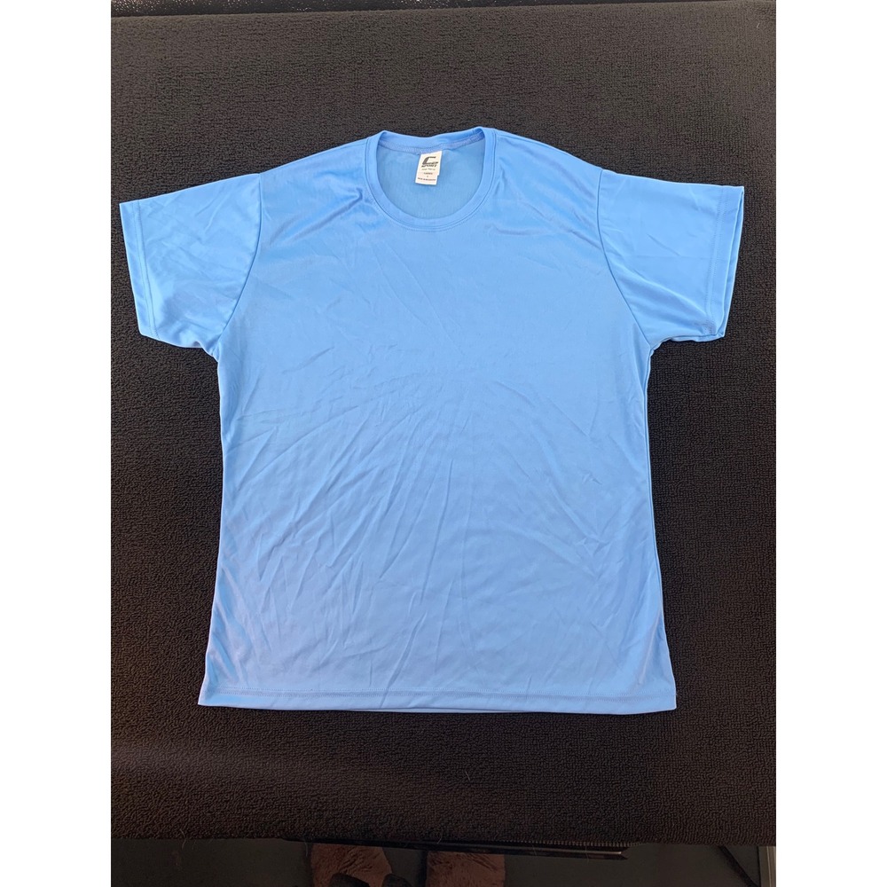 C2 Sport Light Blue Short Sleeve Athletic T-Shirt Mens‎ Size L